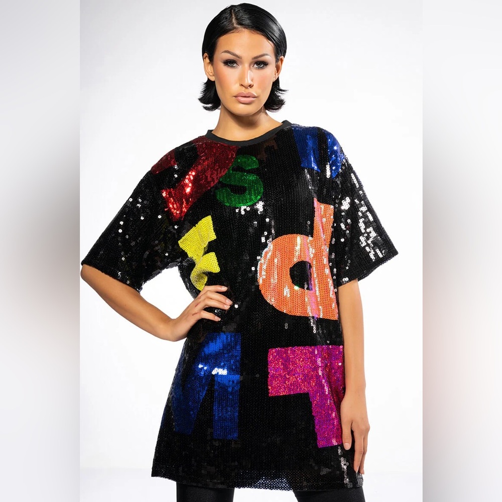 Alphabet Sequin Dress or Top